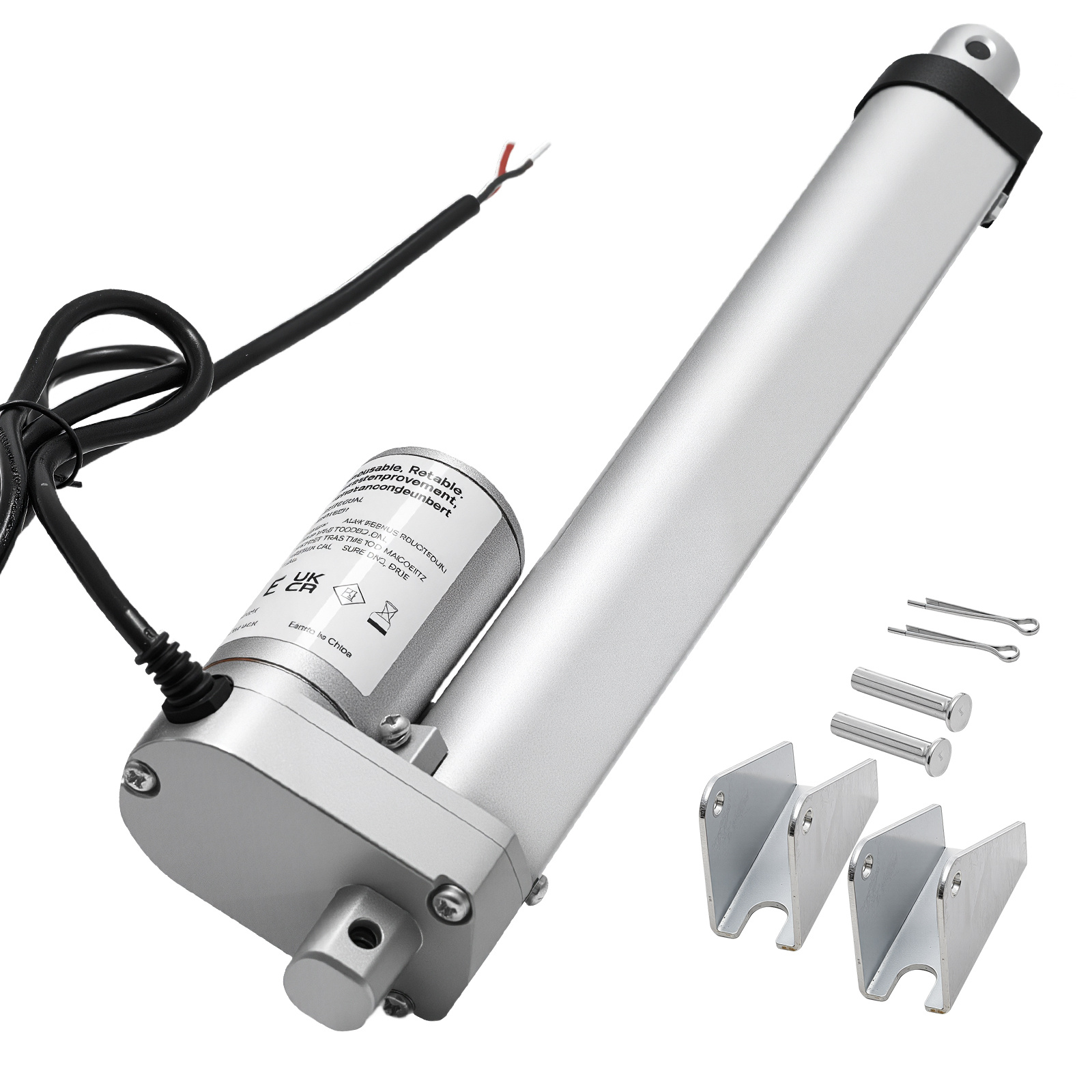 TEMU VEVOR Actuador Lineal de 12V, 8 Pulgadas Velocidad 0.6"/s Movimiento Líneal, 225lbs/1000N con Soporte para Escritorio Elevable, Sillones