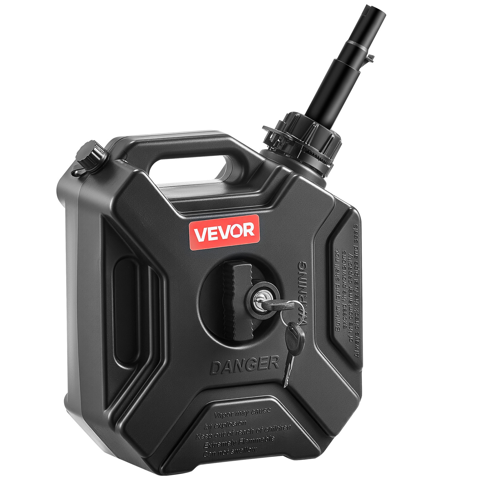 TEMU Contenitore di Carburante VEVOR, 5 L, Bomboletta con Beccuccio e Staffa Bloccabile, Flusso Massimo 15L/min, Sicuro, Portatile a Forma Piatta per