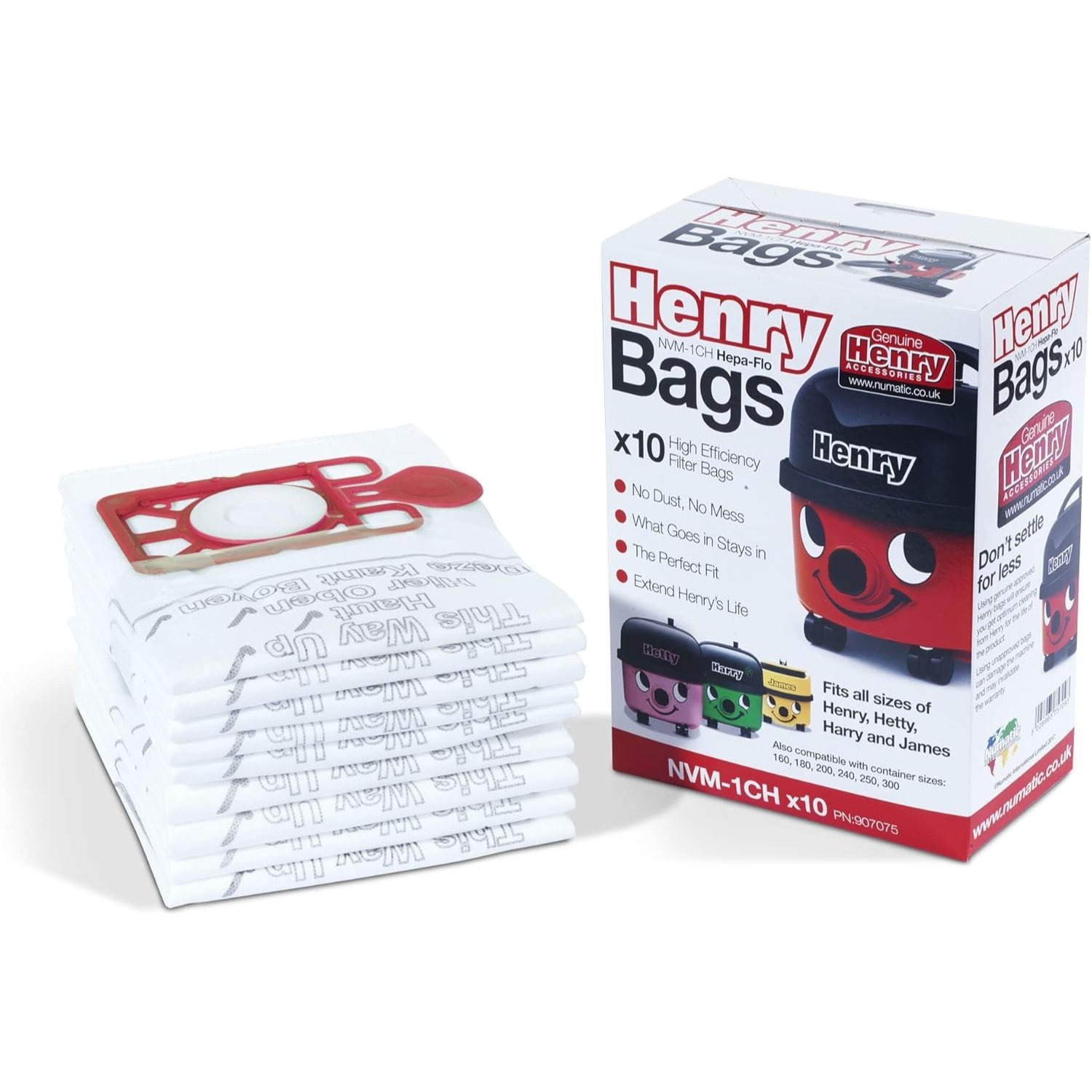   nvm 1ch 907075   vacuum bags pack of 10