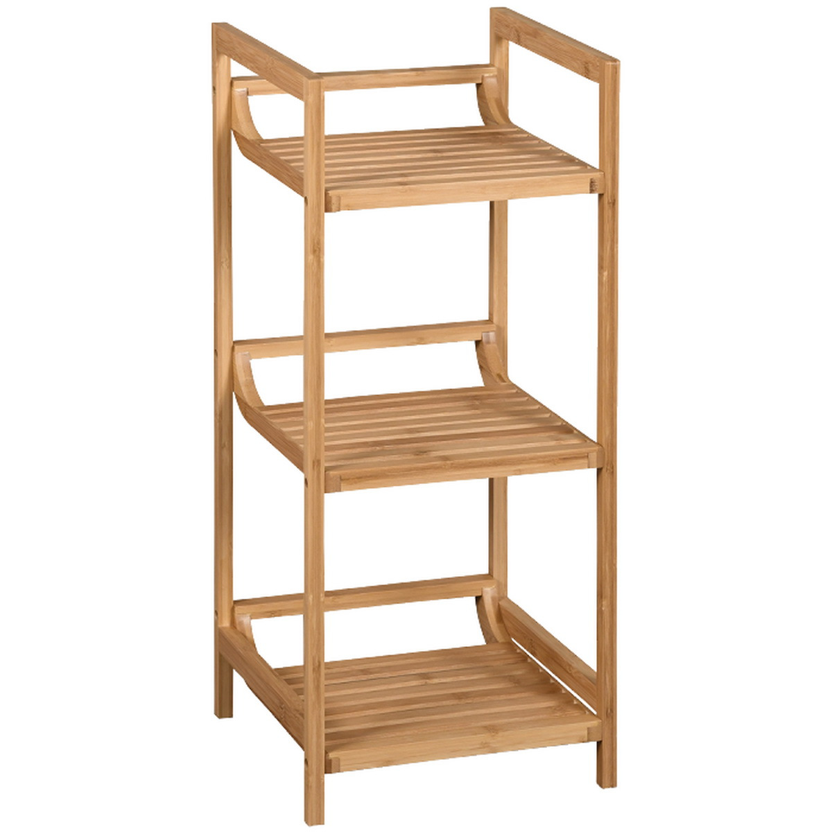 Image of Shelf With 3 Compartments Kesper Bathroom Shelf 30 X 70 X 30 Cm Floor Shelf Hallway Shelf Kitchen Shelf Applicable For Kitchen, Bathroom Or Living Area