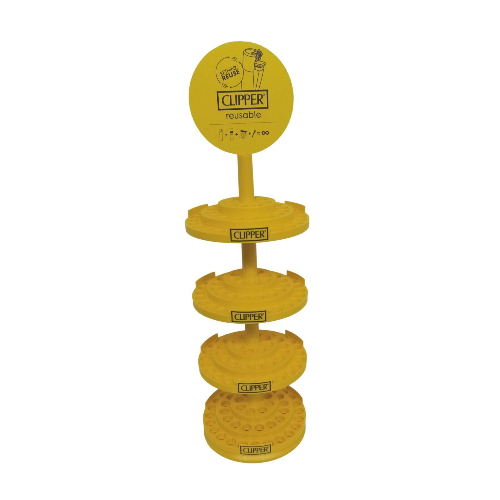 Clipper Counter Stand Tower Carousel For 192 Lighters 4-pack Display