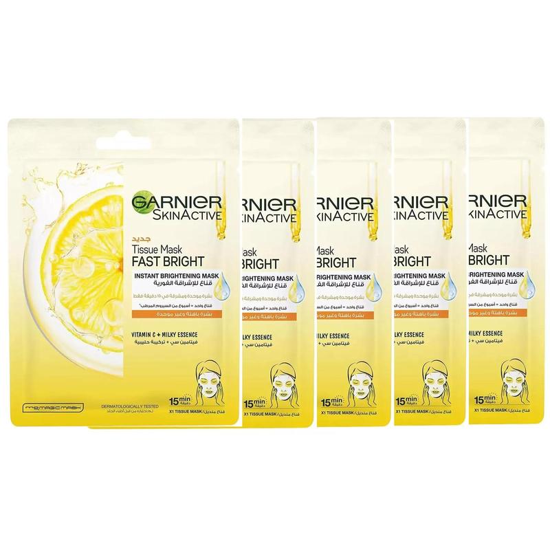 5 x   skin active instant brightening face tissue mask with vitamin c 28g details 1