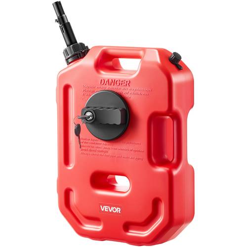 10 can with spout and lockable bracket 15 l min rate secure portable flat fluid container for most cars motorcycle utv red