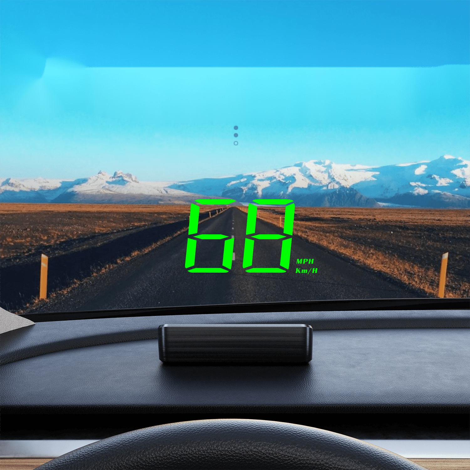 Auto Dimming Car Hud Display, Windshield Projector Shows Real-time Speed, Automatic Brightness Adjustment With Light Sensor, Universal Fit, Green/ White Display