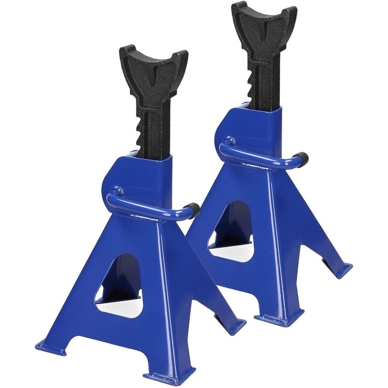 E-shop Wagenheber Ständer 2 x Unterstellbock höhenverstellbar je 3T Tragkraft, Stützböcke Hubhöhe 29-43 cm, Autobock mit Gummischutz, KFZ mit