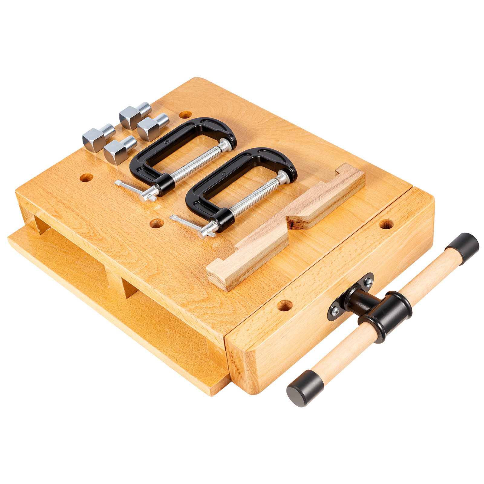 TEMU 1pc Heavy-duty Portable Woodworking Workbench - Wood Material Desktop Bench For Safe Diy