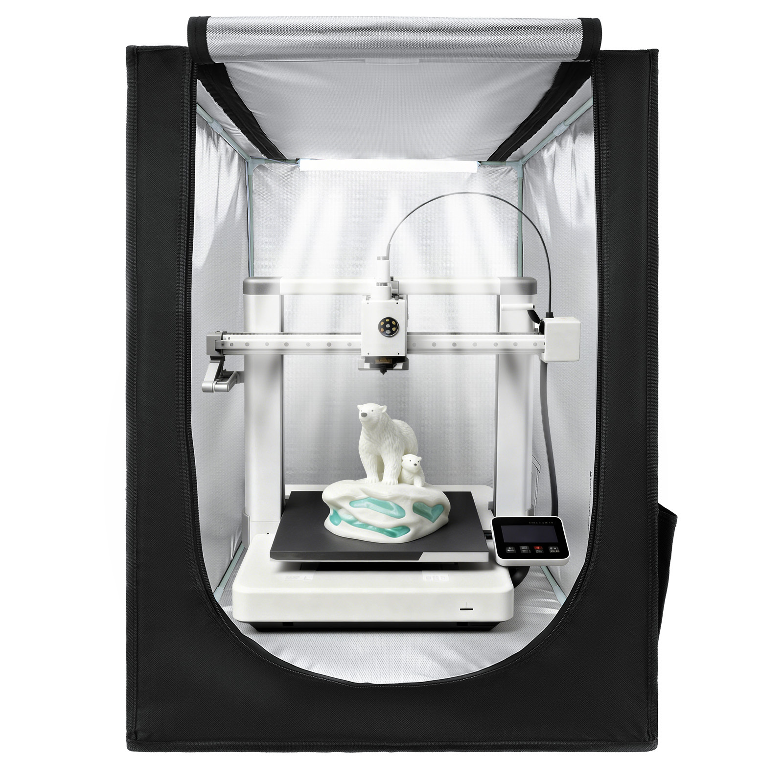 Vevor 3d Printer Enclosure, Oxford Cloth 3d Printer Tent, Temperature Protective Case With Led Lighting, Compatible With Creality// Multiple Popular Models