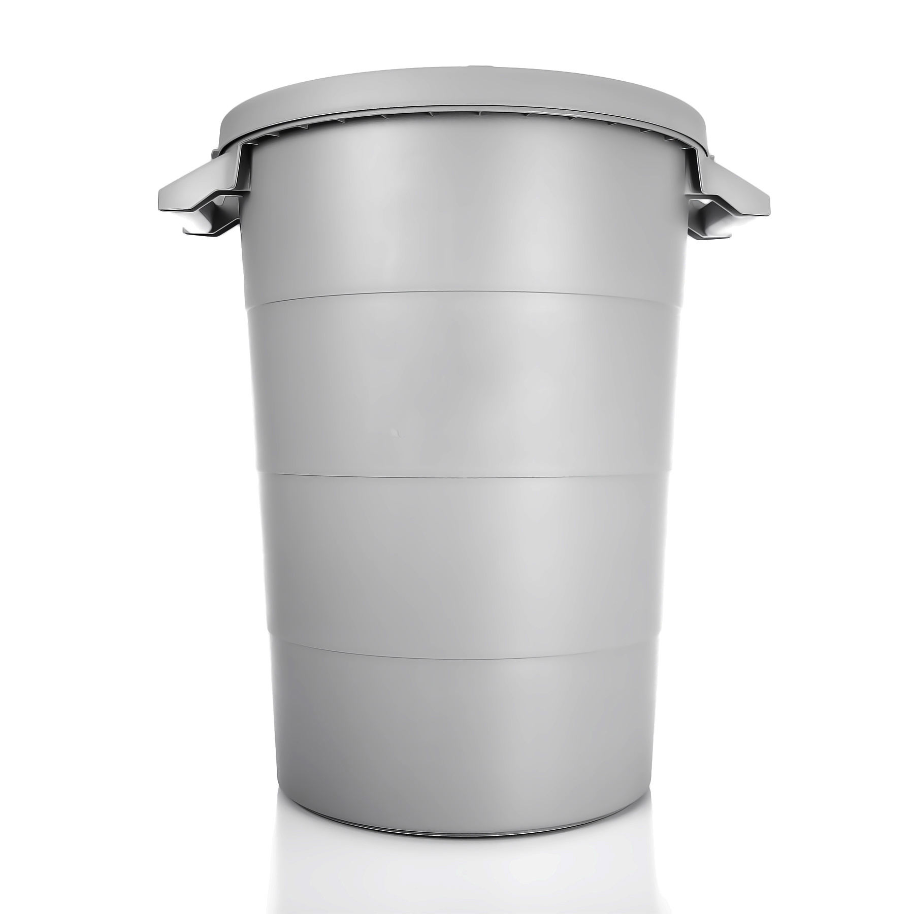 Image of Bigdean Weather-resistant Universal Tub With Lid And 2 Stable Carrying Handles 80 Gray - Rain Trash Can - Suitable For Indoor And Outdoor Use -