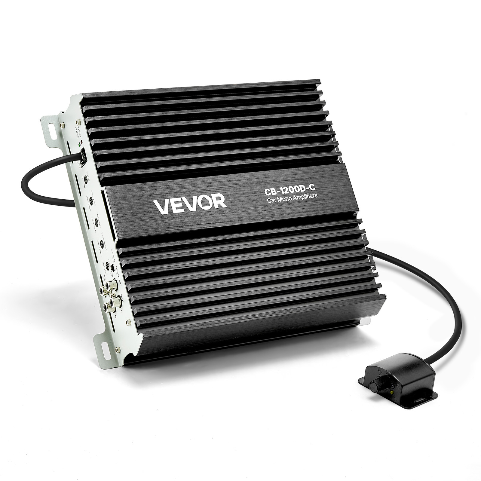 Vevor Monoblock Car Amplifier, 1200w Rms Max, 1/2/4 Ohm Stable, 1-channel Class D Car Audio Amplifier With Remote Subwoofer Level Control, Low Pass Filter, Boost & , Volume Controller
