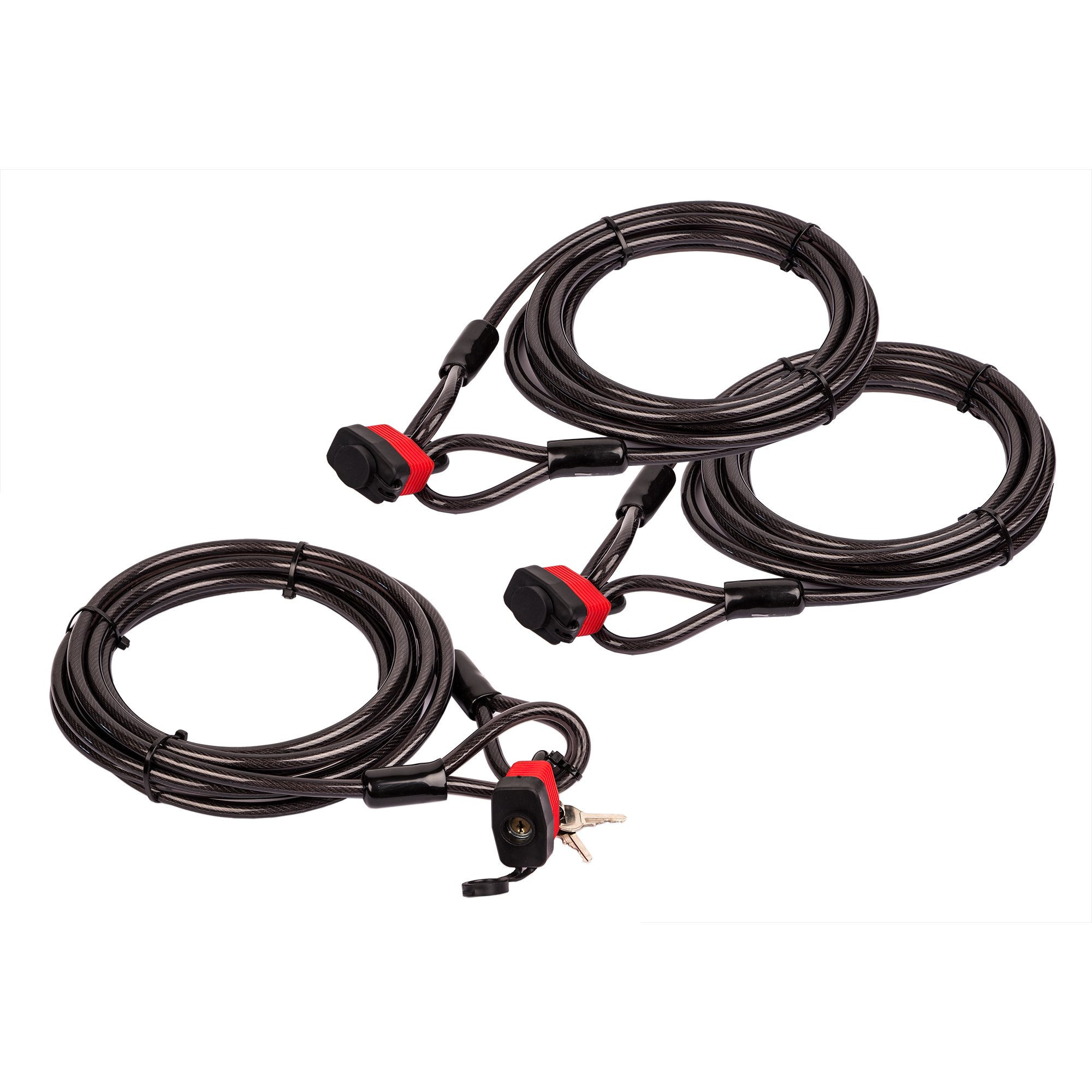 Image of Bigdean 3x With Loop, 5m - Anti-theft Security For Bicycle, Motorcycle Accessories, Grill & Garden Furniture - Coated Steel Cable 10mm With Loops