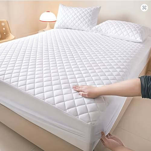 soft quilted mattress protector fitted bed sheet cover topper bedding fits 40cm deep mattress