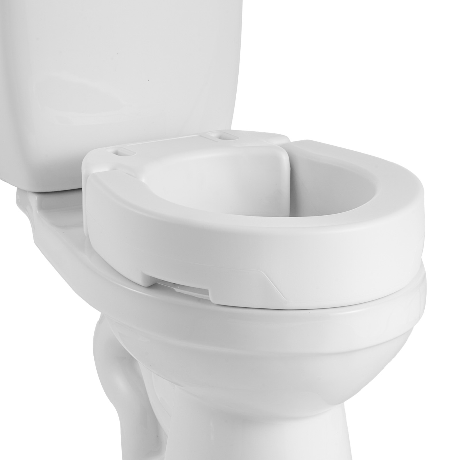 Image of Vevor Raised Toilet Seat, 136.1 Kg Load Capacity, 88. Lift Height, Commode Elevated Toilet Seat Riser With Enlarged Opening For Seniors, Elderly, Handicap, Disabled, And Adults, Fits Round Bowl