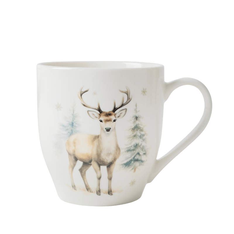 TEMU Reindeer Ceramic Mug Cosy Christmas Hot Chocolate Cup