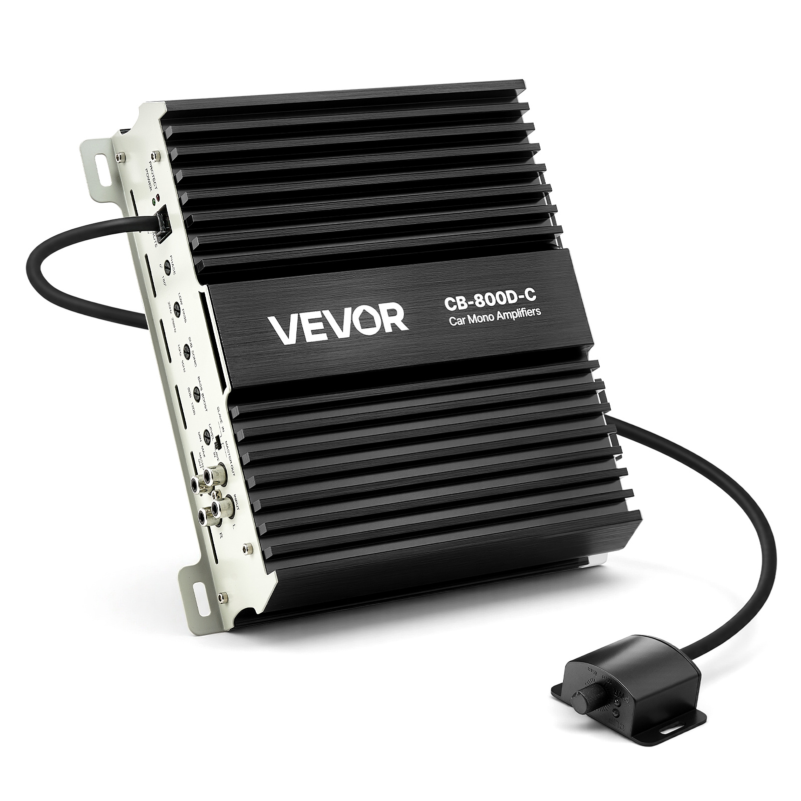 Vevor Monoblock Car Amplifier, 800w Rms Max, 1/2/4 Ohm Stable, 1-channel Class D Car Audio Amplifier With Remote Subwoofer Level Control, Low Pass Filter, Boost & , Volume Controller