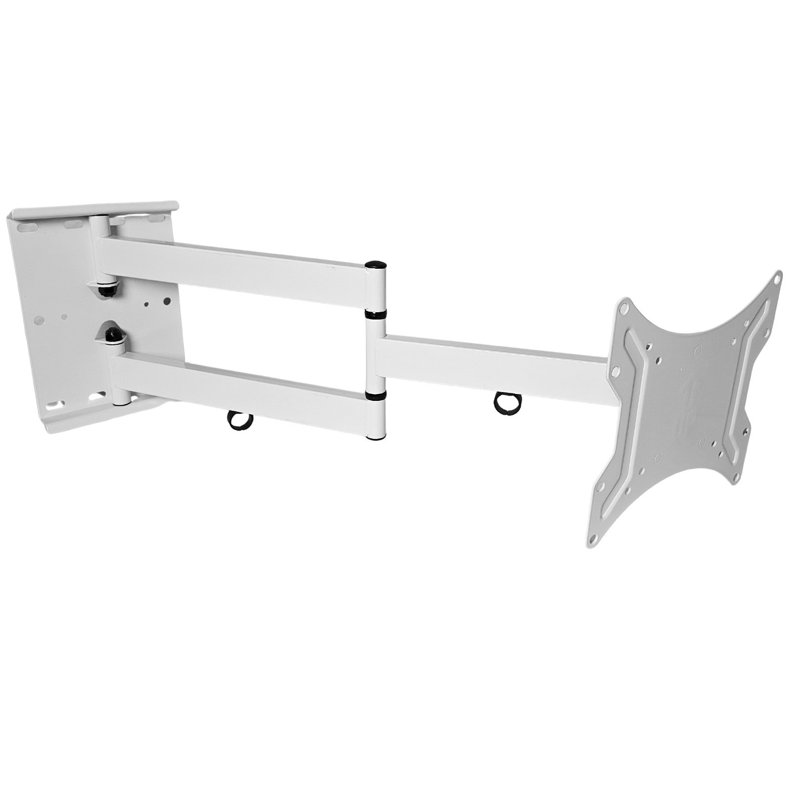 Tv Wall Mount For 37, 40, 41, 42, 43, 47, 48, 50, 52, 55 Inch Tvs Up To 45 Kg, For Lcd, Led, Oled, Plasma Tvs With Vesa 100x100, 200x200, 12° Tilt, 180° Swivel, 65 Cm Extendable, White