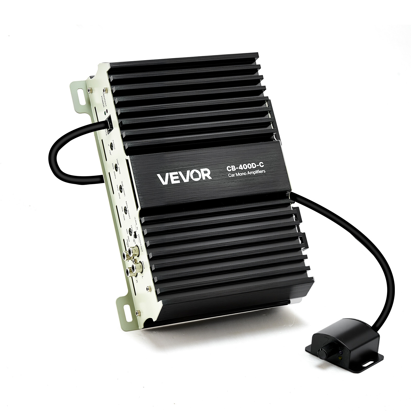 Image of Vevor Monoblock Car Amplifier, 400w Rms Max, 1/2/4 Ohm Stable, 1-channel Class D Car Audio Amplifier With Remote Subwoofer Level Control, Low Pass Filter, Boost & , Volume Controller