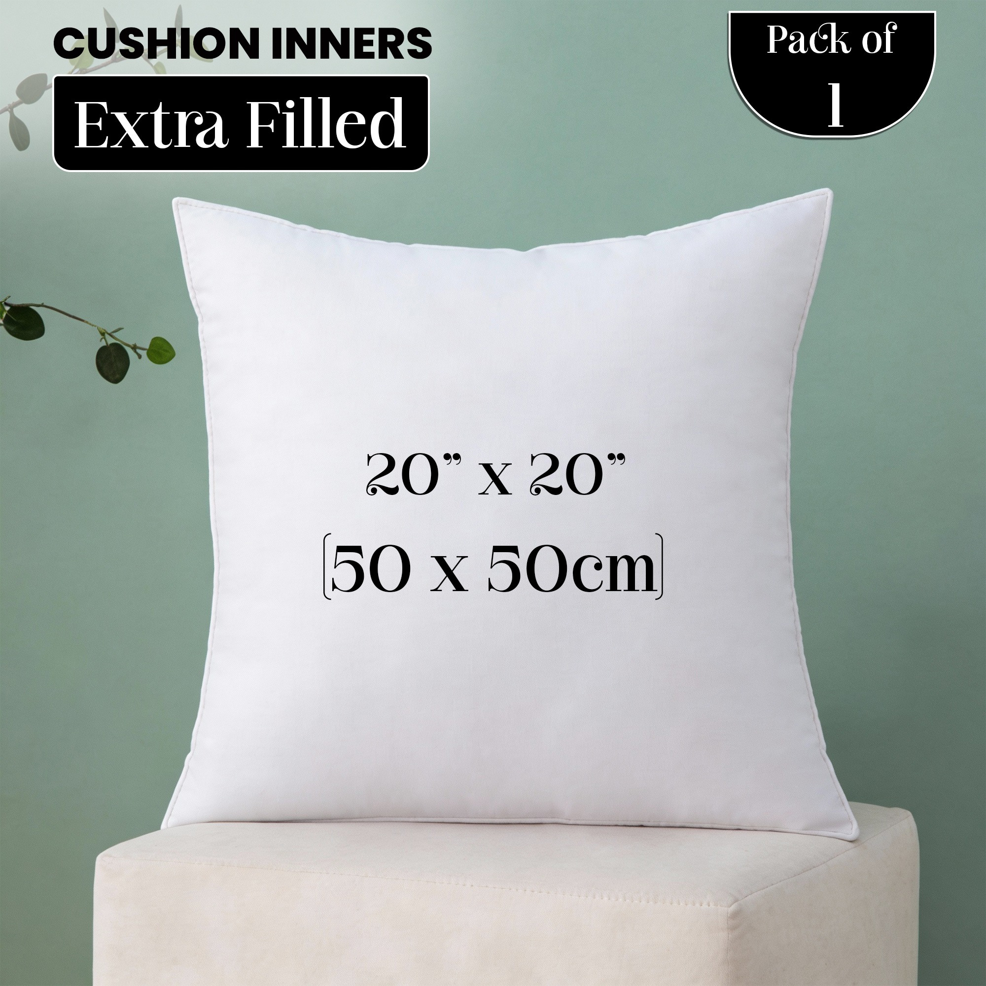 TEMU 1/2/4pc High Quality Pads Deep Fill Inner Insert Hollowfiber Filled Cushions 16"x16", 18"x18", 20" X 20"