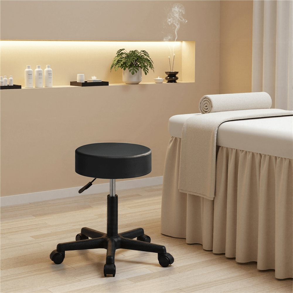 E-shop Costoffs Barhocker 46 cm – 61,5 cm Höhenverstellbar 150 kg Belastbar Barstuhl mit Rollen & 360° Drehbarer Sitzfläche Sitzhocker, Drehstuhl,