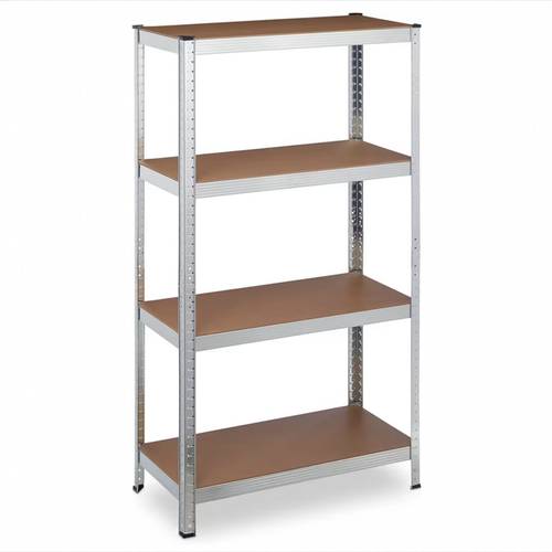 imagen del artículo estanterías almacenaje de 4 niveles, estantería , modular, garaje, almacén, trastero, cocina, carga de 875 kg, 30 x 70 x 140 cm, plata