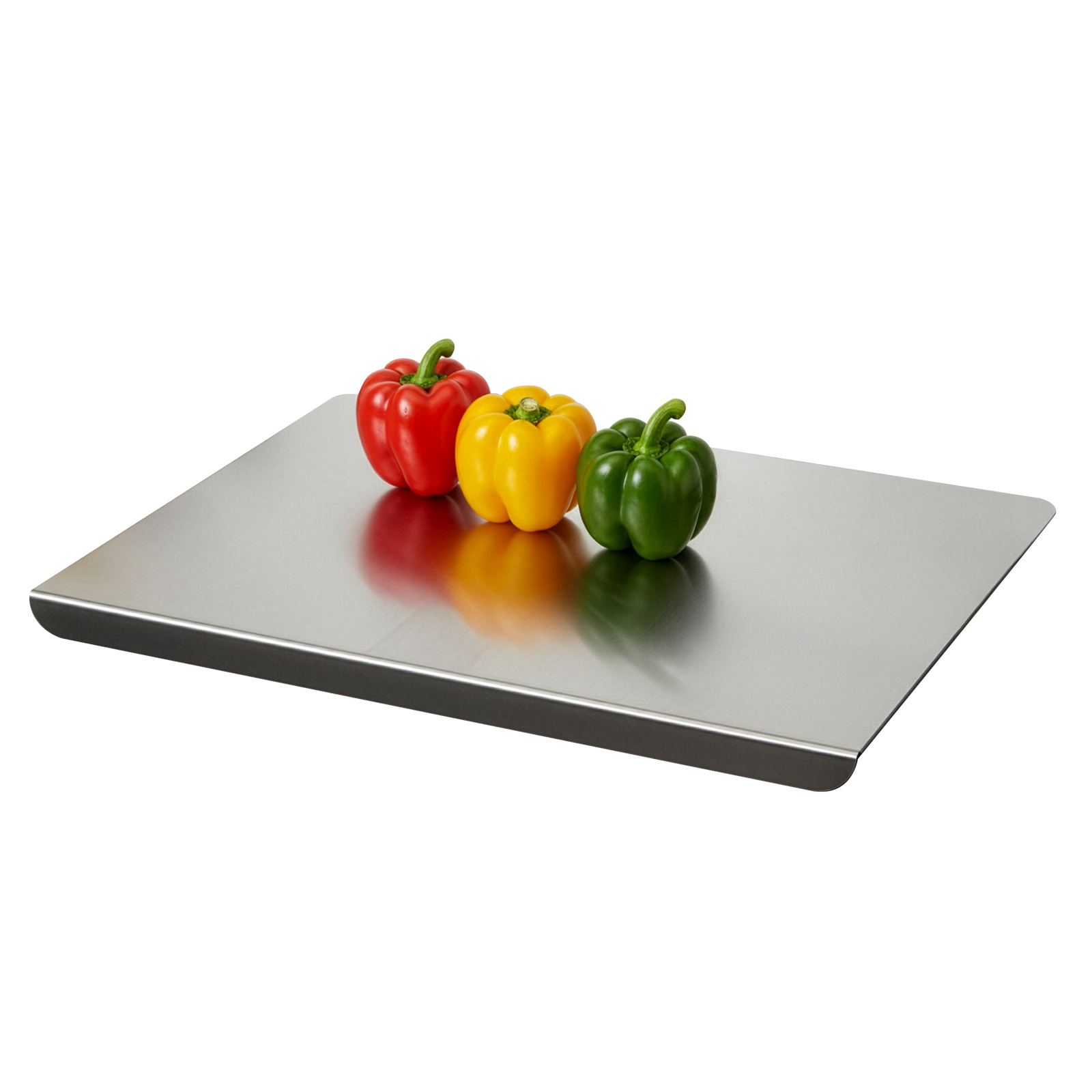 shipping 1pc of stainless steel cutting board a sturdy chopping board suitable for meat fruits vegetables bread and baking featuring a non slip design with a lip details 0