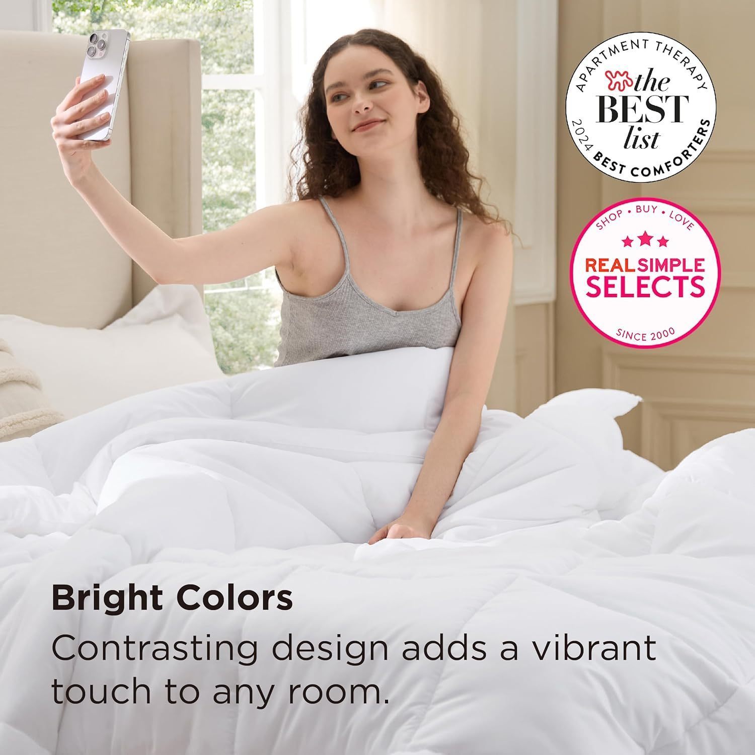 Luxury Hotel Quality Box Stitched Duvet Soft Touch Cover Down-Alternative Quilt HollowFibre Filling Lightweight Warm and Breathable for Ultimate Comfort 10.5 Tog 13.5 Tog 15 Tog Single Double King Super King Comforter