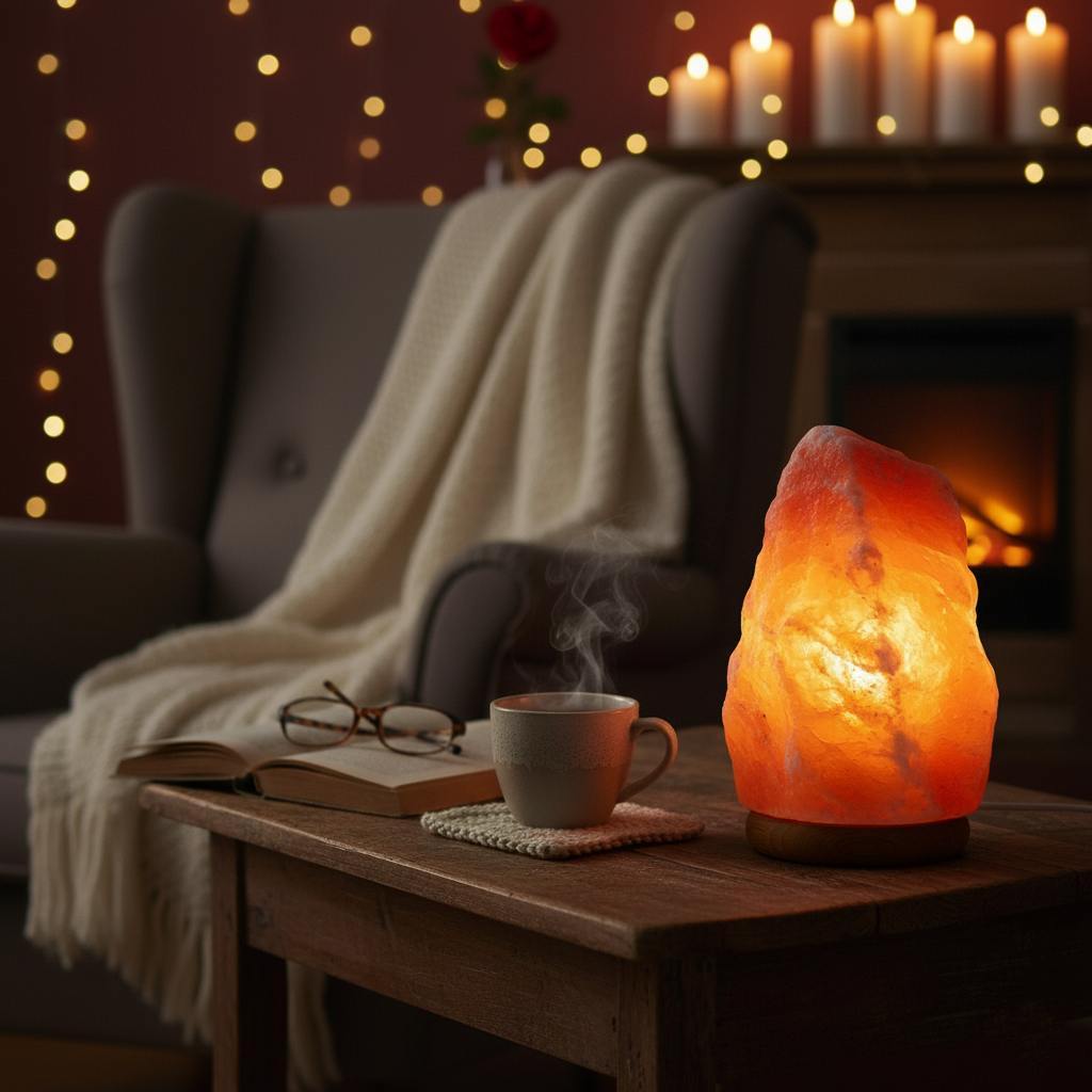 TEMU Salt Crystals Orange Salt Lamp Himalayan Pink Salt Salt Lamp Handicraft Aromatherapy Diffuser Ornaments Holiday Gifts, Christmas