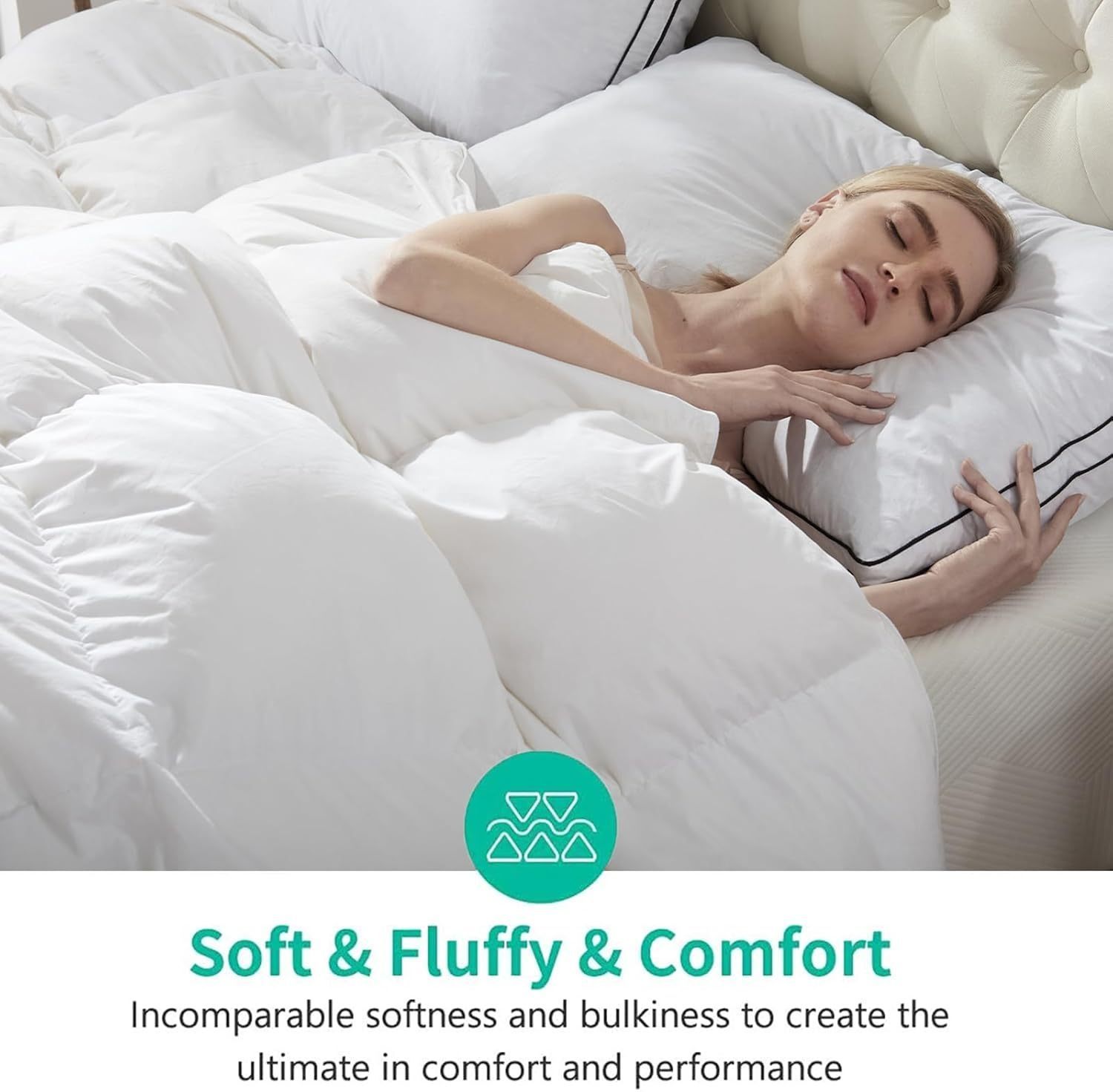 Luxury Hotel Quality Box Stitched Duvet Soft Touch Cover Down-Alternative Quilt HollowFibre Filling Lightweight Warm and Breathable for Ultimate Comfort 10.5 Tog 13.5 Tog 15 Tog Single Double King Super King Comforter