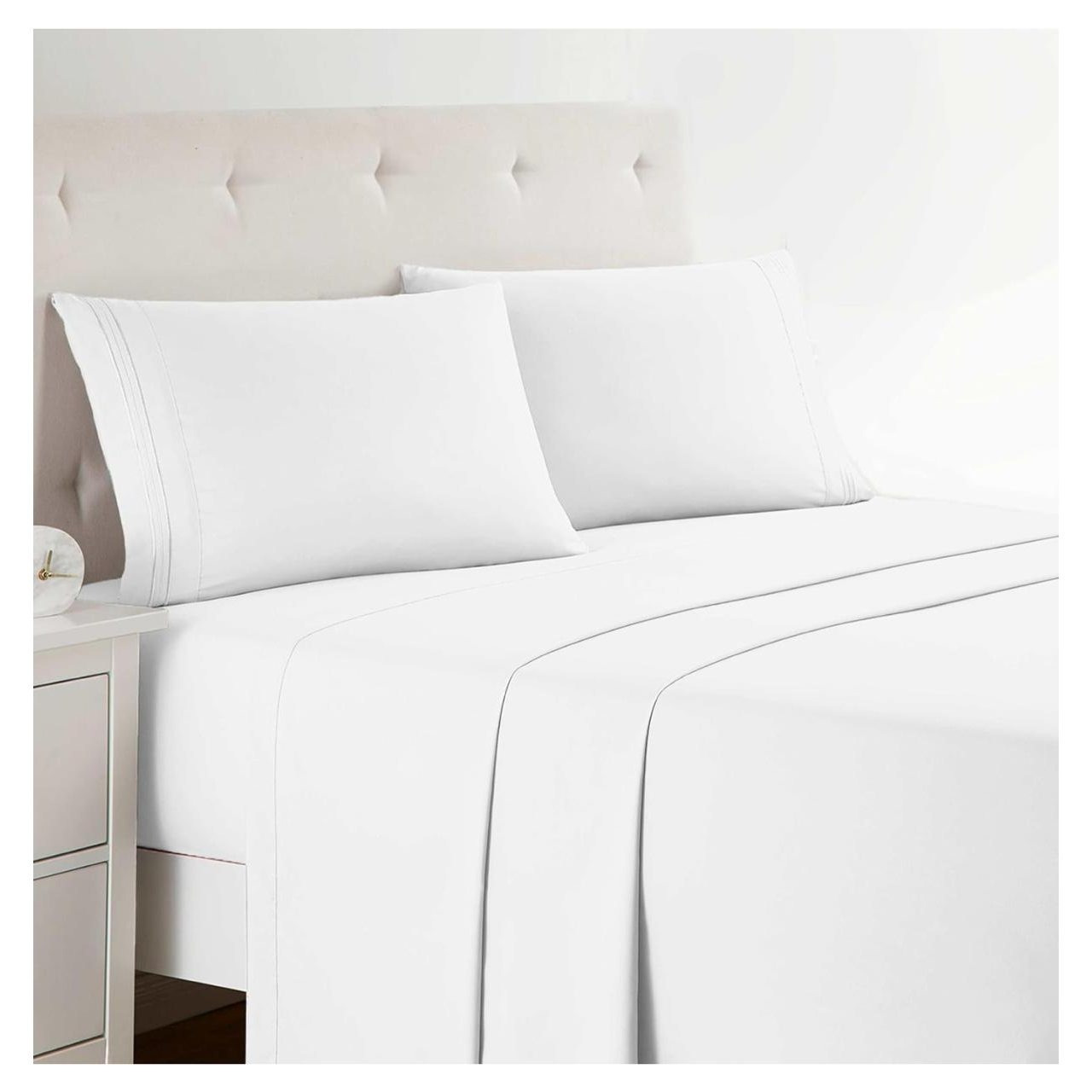 TEMU 4b - Luxury Flat Sheet Bed Sheets Single Double King Super King Soft Percale Bed Sheet Or Pillowcases- Bed Sheet Or Pillowcases – Smooth Feel,