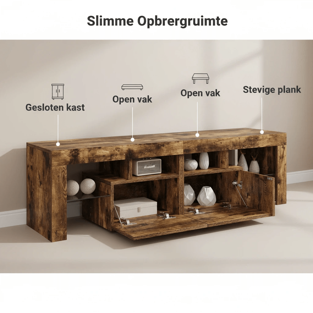 TEMU Meuble TV avec LED fumé 140x36,5x40 cm - meuble tv LED, meuble TV , meuble TV design, meuble TV moderne, meuble TV , mobilier salon