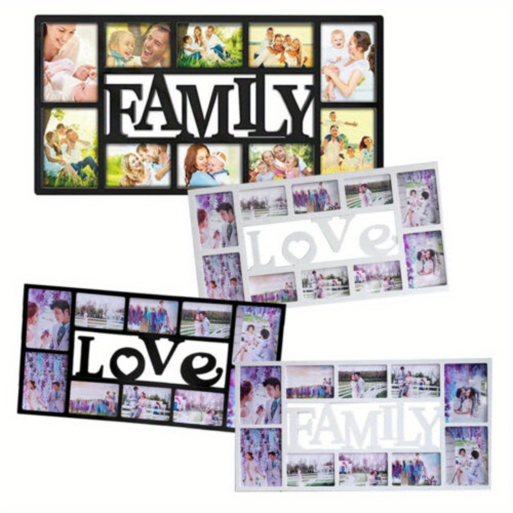 TEMU Multi Aperture Photo Picture Frame 74x38cm 3d Wall Mount Memories Picture Frame Multi Picture Frame Collage Aperture Decor For Family Bedroom