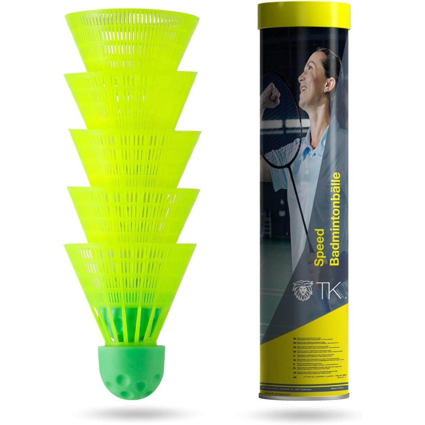 TEMU Tk 5x Speed Badminton Shuttlecocks Yellow - Badminton Shuttlecocks,