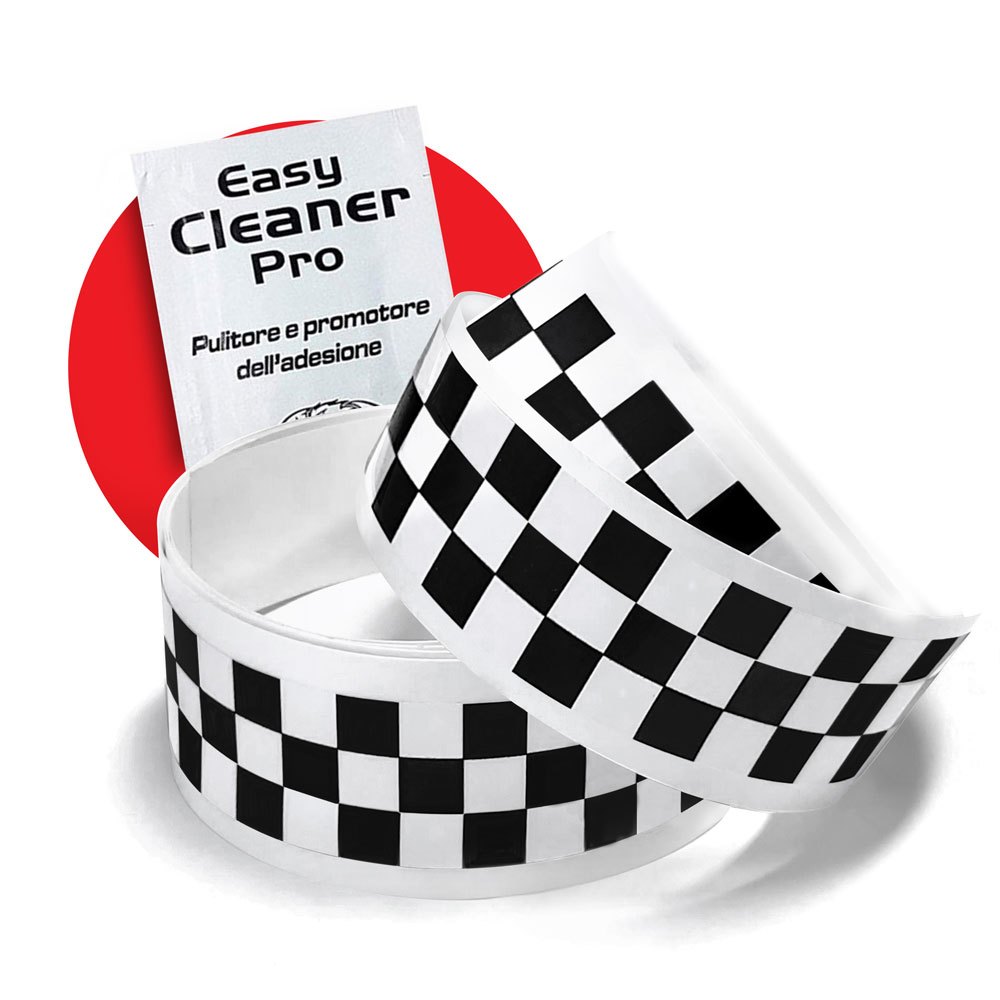 Checkered Stripe Adhesive Strips, Black And White
