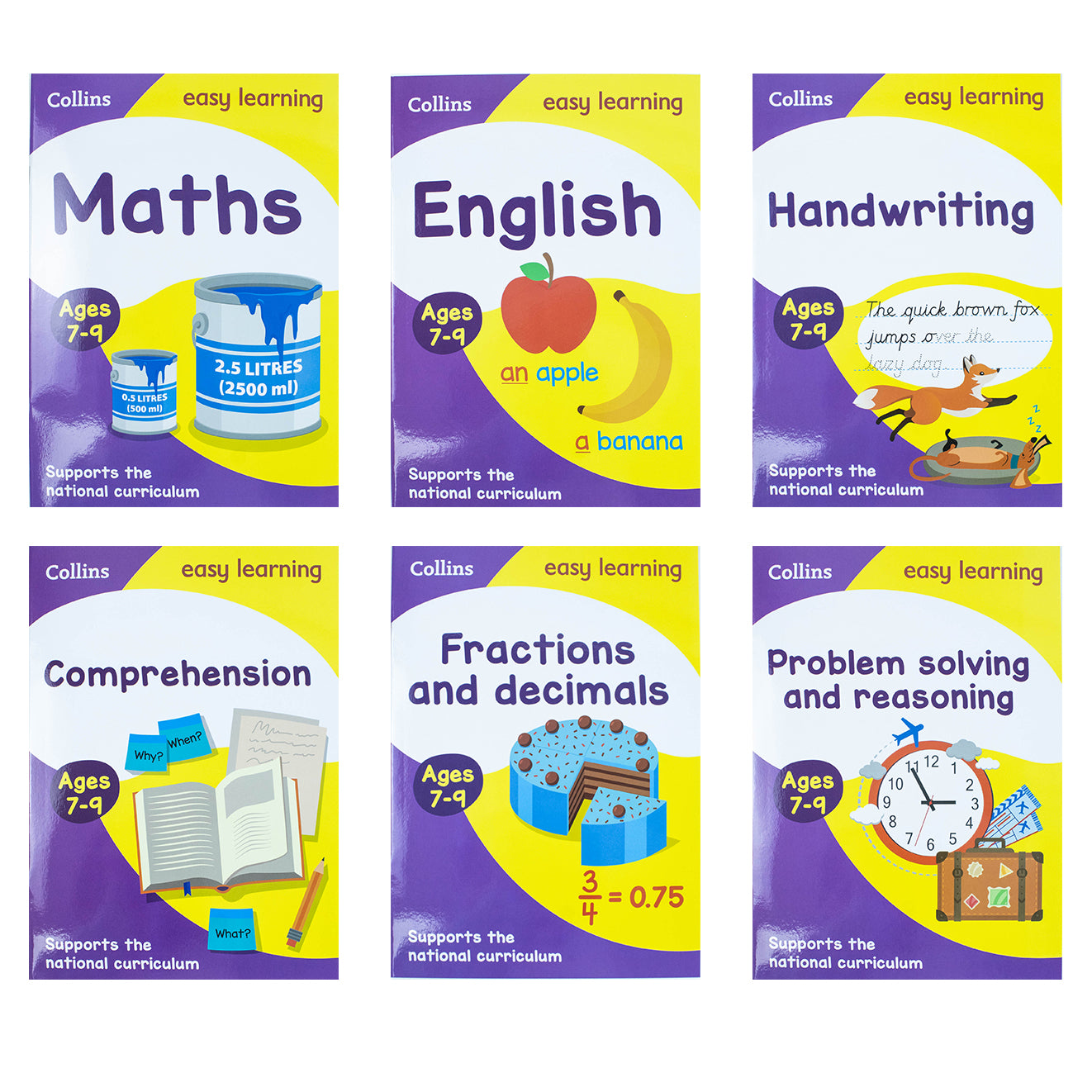 Collins Easy Learning Starter Set: Ideal for home learning 6 Books (Collins Easy Learning KS2) - Ages 7-9 - Paperback