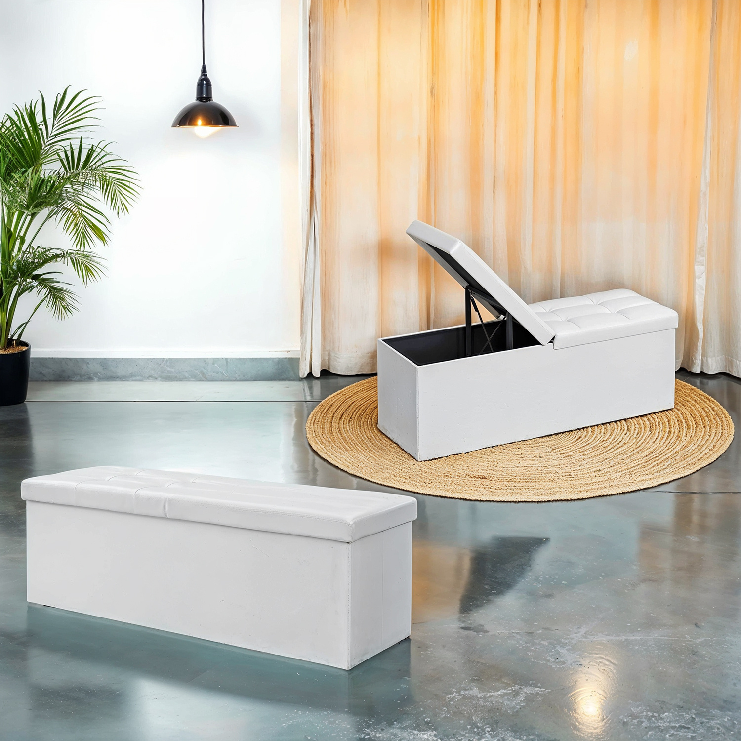 Storage Bench, Folding Seat Chest, Storage Chest, Footrest, 38 X 110 X 38 Cm, For Hallway, Living Room, Bedroom