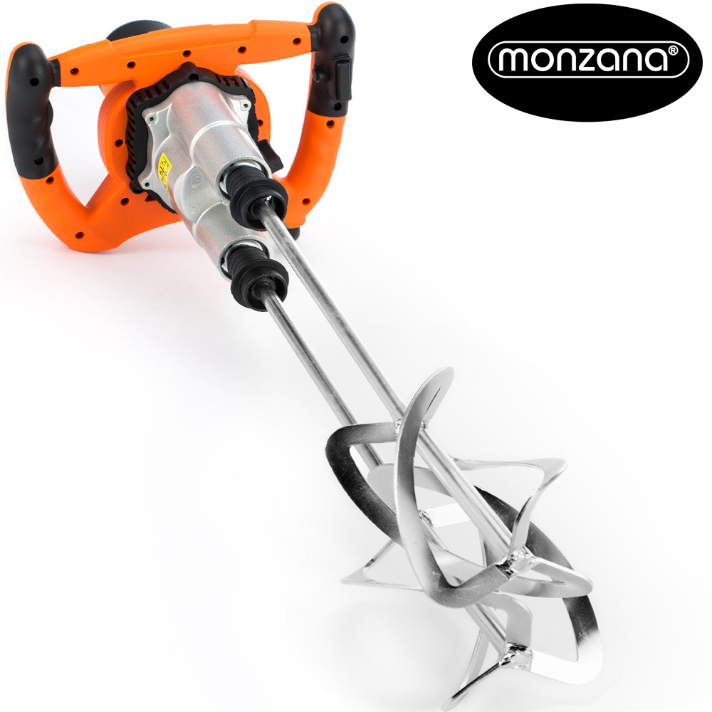 Image of Monzana® Double Mixer 1800 To 90l Ergonomic 2-speed Gearbox M14 Mortar Mixer Mixer Concrete Mixer, Versatile Professional Mortar Mixer For Paint, Cement, And Building Materials