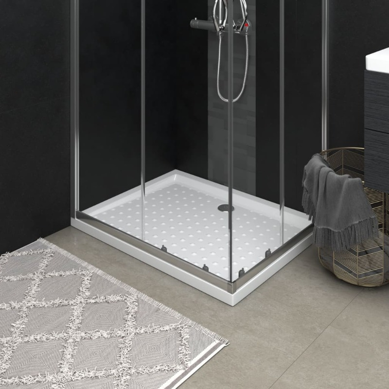 TEMU Anti-slip Shower Tray White 90x70x4 Cm Abs