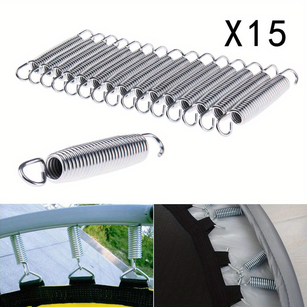 TEMU 15 X Trampoline Springs 5.5 Inch Galvanized Heavy Duty High Quality Replacement, Steel Material