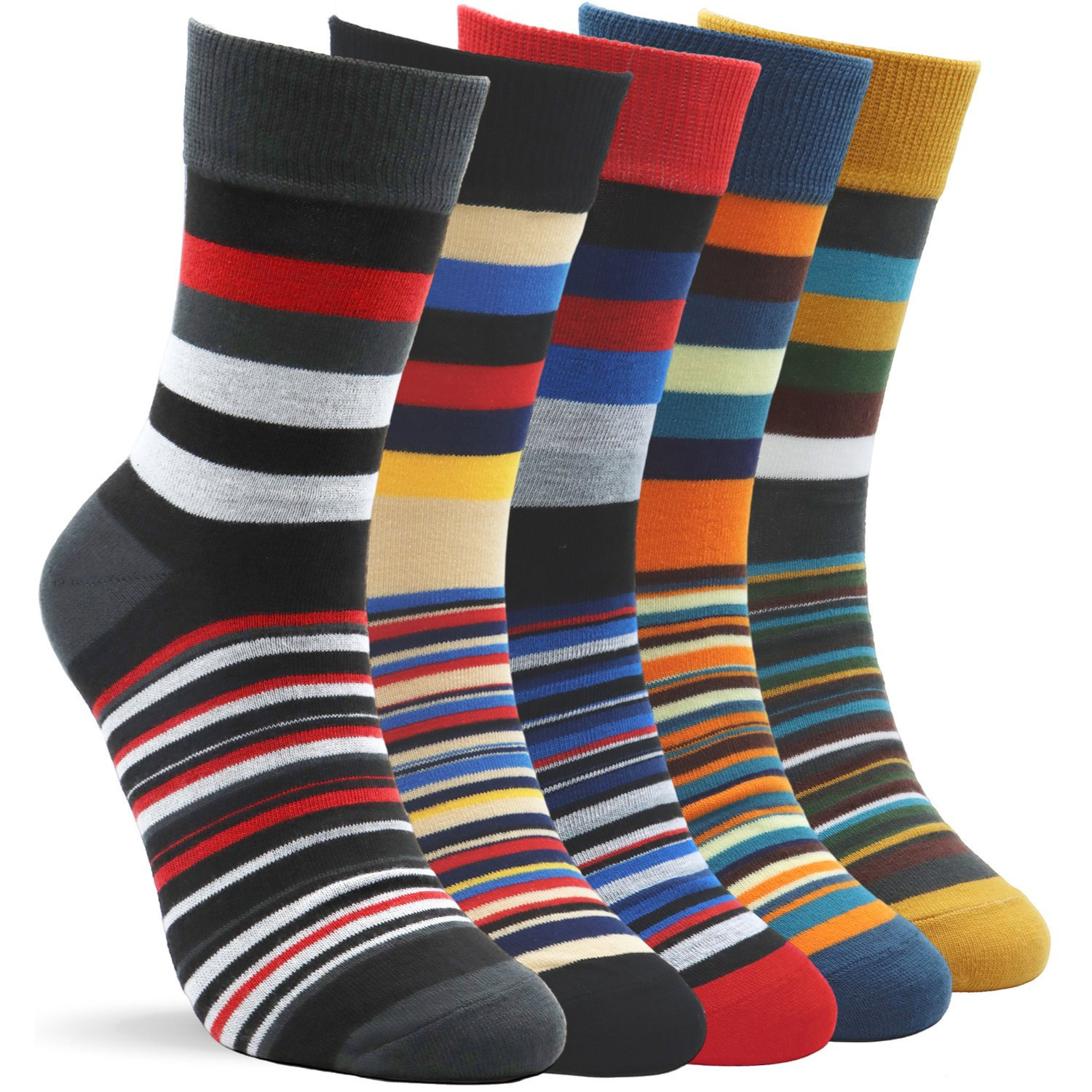 E-shop Socken Bunt Herren 43-46, Lustige gemusterte Baumwolle Socken Männer Business Ringelsocken, Baumwolle Anzugsocken für Männer