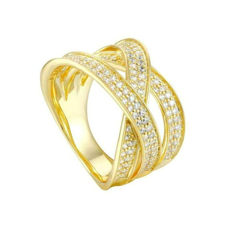 Bold Yellow Xover Ring for Statement Look