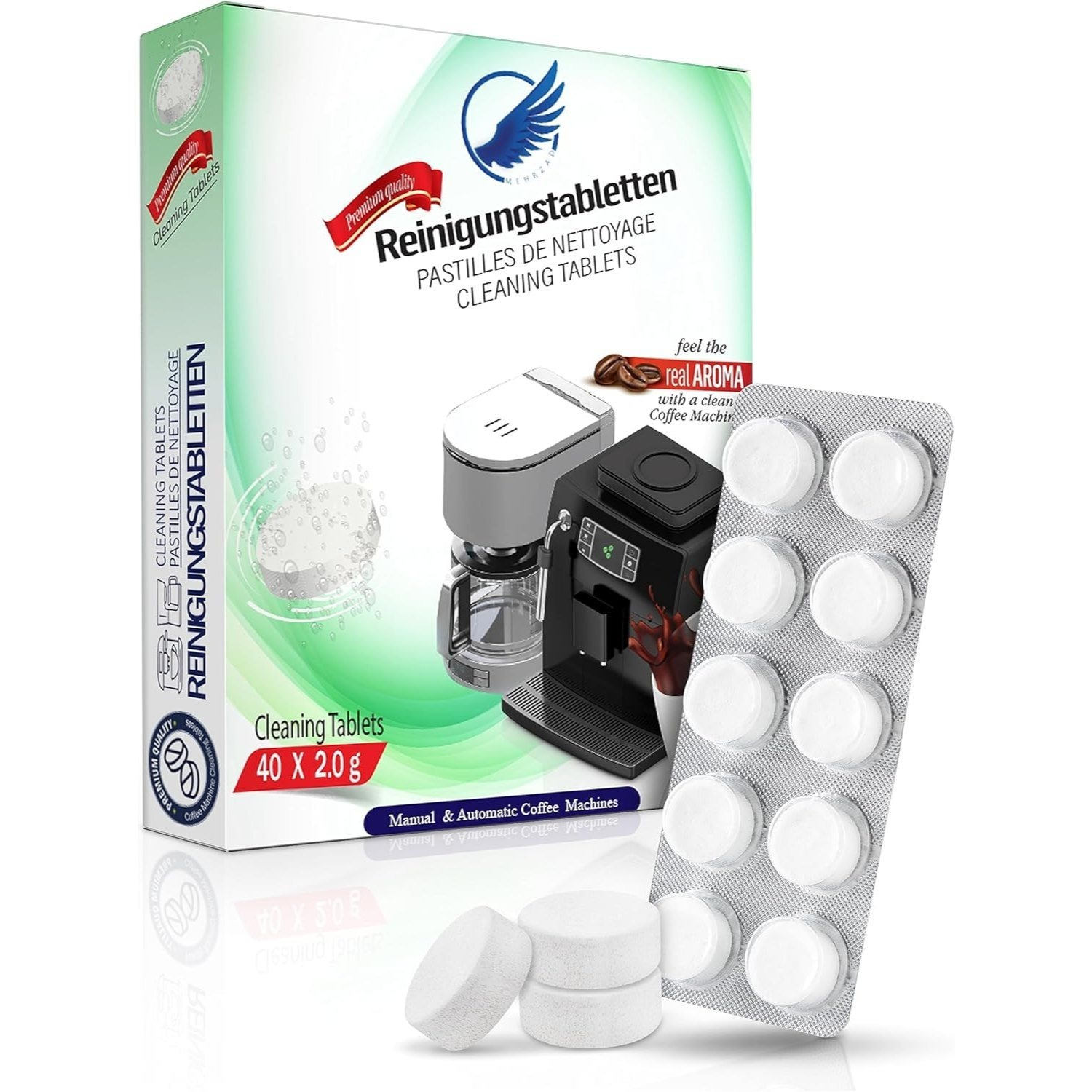 Cleaning Tablets Compatible with All Fully Automatic Coffee Machines