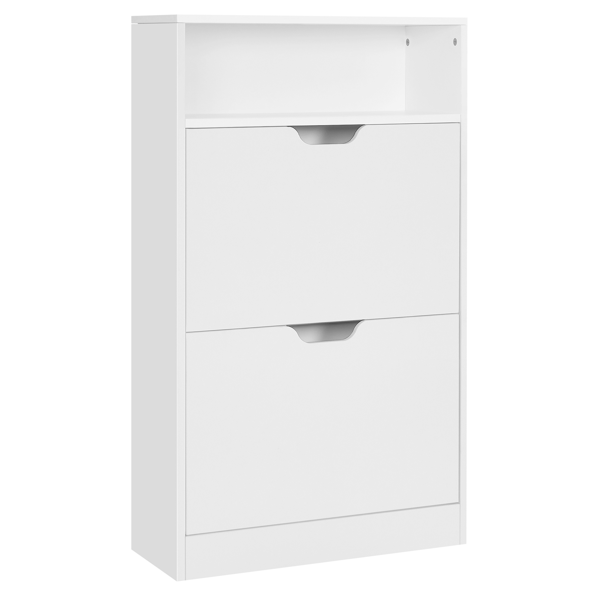 TEMU Schoenenkast/schrank met 2 deuren, open compartiment, verstelbaar scheidsplankje, voor gang, geschikt voor 8 tot 12 paar schoenen, 9,4 ,6 x 40,2