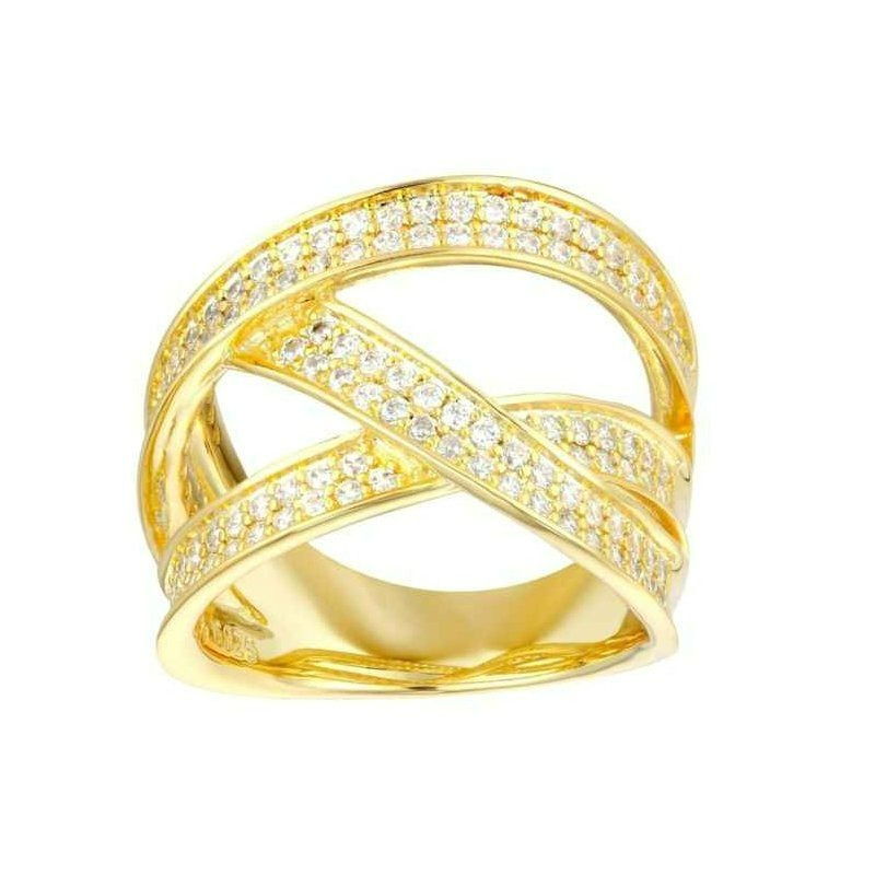 Bold Yellow Xover Ring for Statement Look