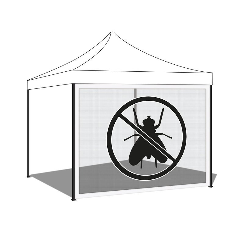 Net 300x200h Cm For Garden Gazebo - White