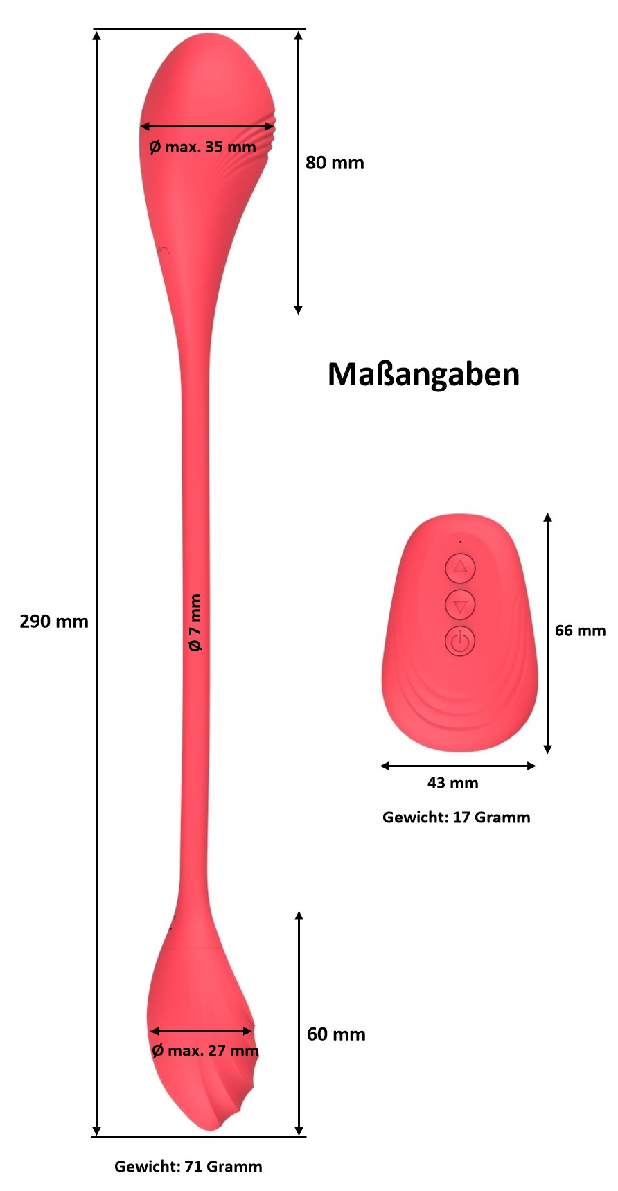 lustfactor jazz | doppel  -liebeskugeln für sie aus silikon | kabellose funk fernbedienung | 2 x 10 vibrationsprogramme |  ei,  ei,  , ei  | wiederaufladbar Produktdetails 5