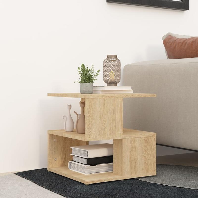 TEMU Side Table Oak 40x40x40 Cm Wood Material, Sofa Table, Side Table