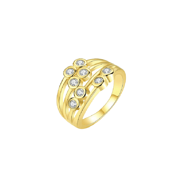 Bold 4 Layer Yellow Ring - Vibrant Touch for Special Event