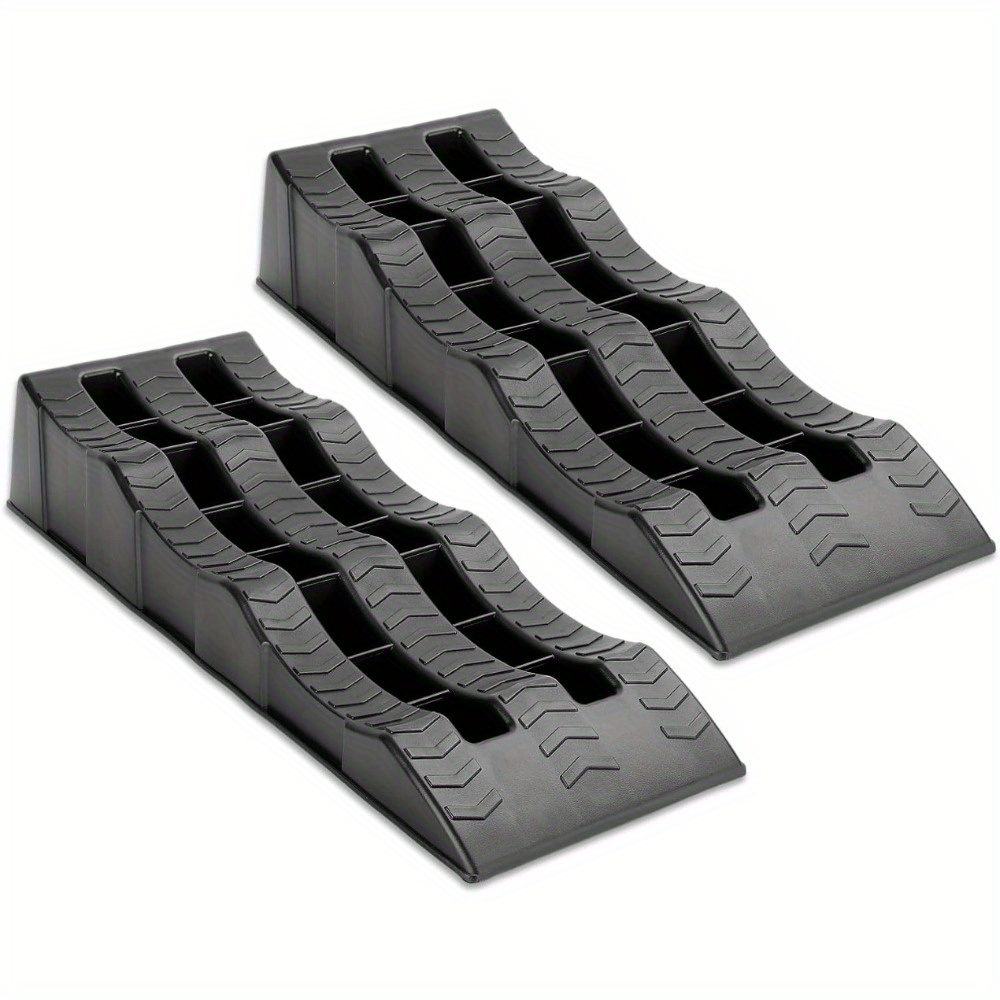 2pcs Heavy Duty Car Ramps for 4 Ton Vehicles, 3-Step Lift