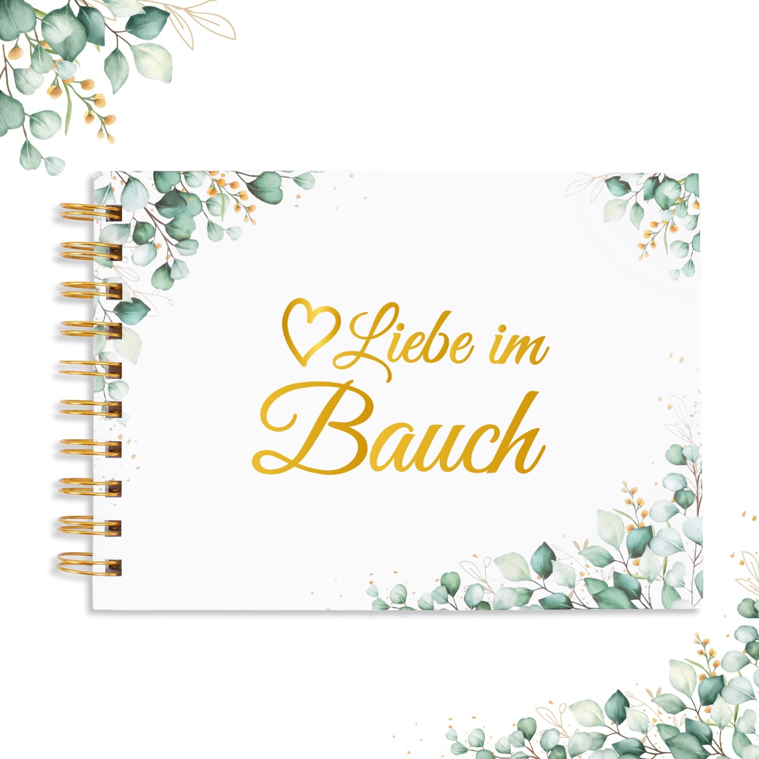 TEMU Love In 20 X Pregnant Book Eucalyptus Mother Gift Ultrasound Memory Book For Expectant Mother Party 60 Pages