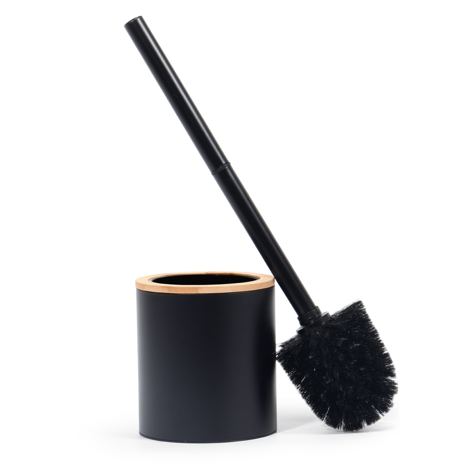 TEMU Wooden Toilet Brush, Stainless Steel Toilet Brush & Holder, Bathroom Set, Brush Set, Toilet Brush Holder, Toilet Brush Head, Toilet Accessories,