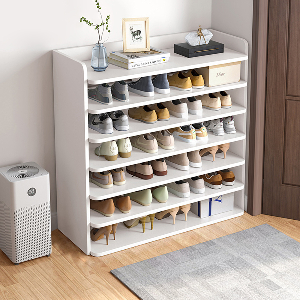 TEMU Wooden Layered Partition To Store Shoe Racks, White Shoe Racks, -tier Shoe Racks, Upgraded , Simple And , Large-capacity Shoe Racks, Household
